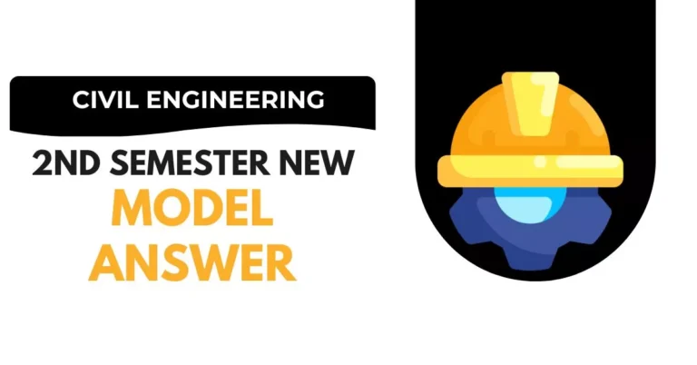 Civil Engineering 2nd Semester MSBTE New Model Answer Papers