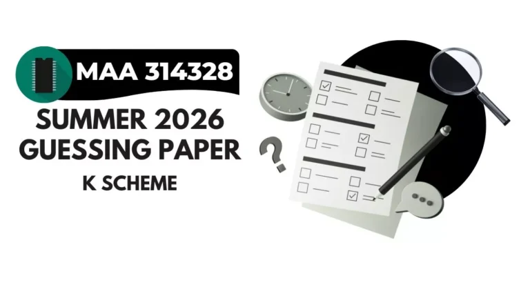 MAA 314328 Guessing Question Paper for Summer 2026 Exam