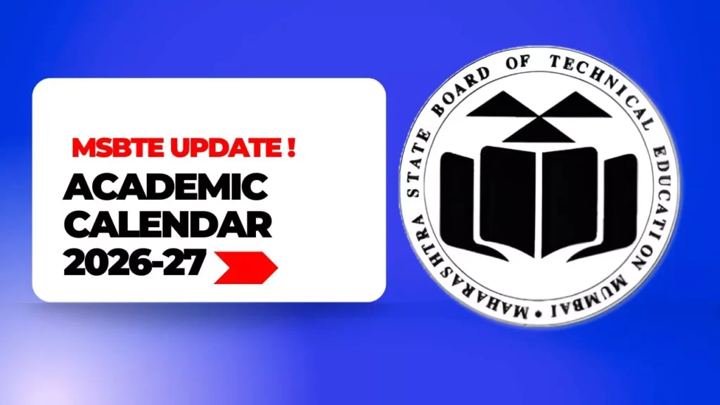MSBTE Academic Calendar 2026-27 All important dates