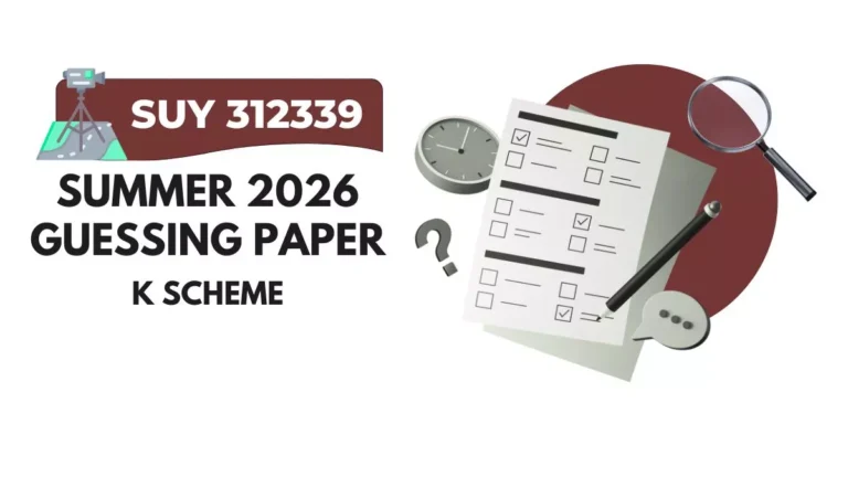 SUY 312339 Guessing Question Paper for Summer 2026 Exam