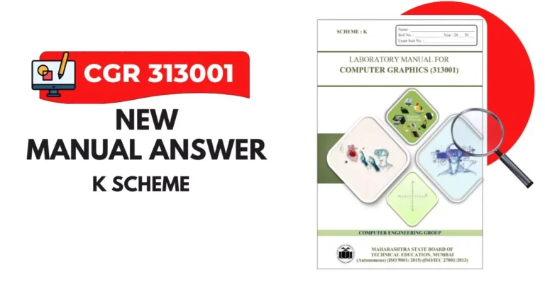 CGR 313001 Manual Answer Diploma K Scheme